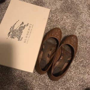 Burberry Quilted Heart Flats With Box